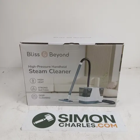 BLISS & BEYOND HIGH-PRESSURE HANDHELD STEAM CLEANER – BOXED