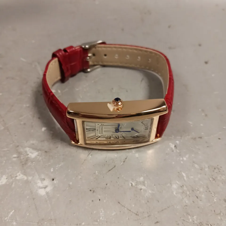 LADIES STOCKWELL WATCH – TEXTURED DIAL WITH SUB DIAL MINUTE HAND – LEATHER STRAP
