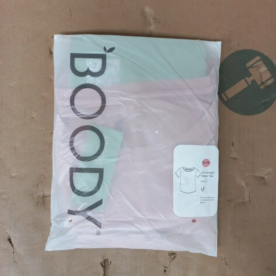 BAGGED BOODY GOODNIGHT SLEEP TEE IN DUSTY PINK SIZE LARGE