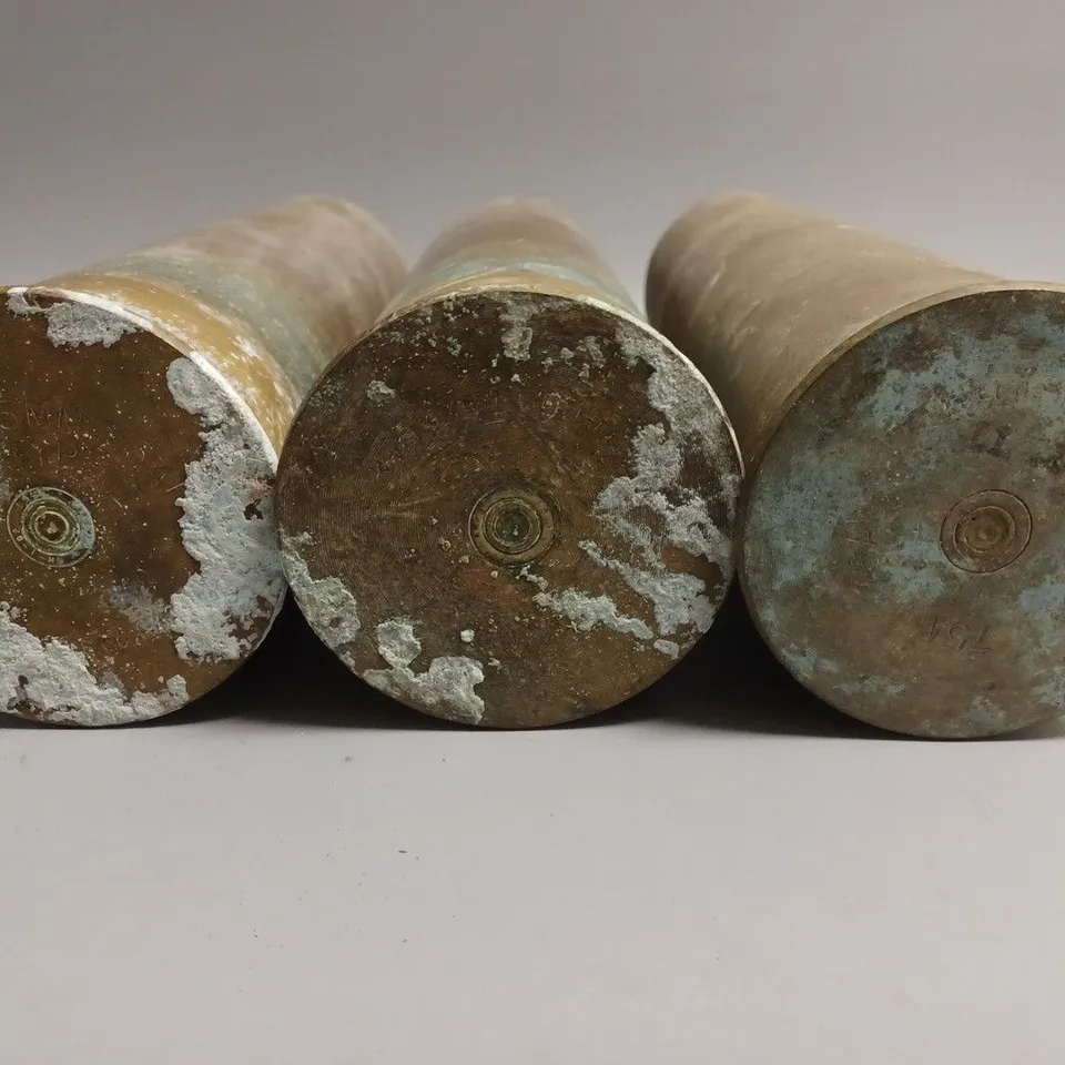 3 X ARTILLERY SHELL CASES 