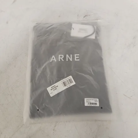 BAGGED ARNE INTERLOCK JERSEY HOODIE β SLATE BLUE β SIZE M