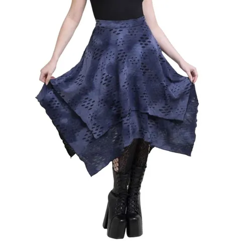 BRAND NEW KILLSTAR X CORPSE BRIDE - HAUNTLY MAIDEN - BLACK/BLUE WOMEN'S SKIRT SIZE XL