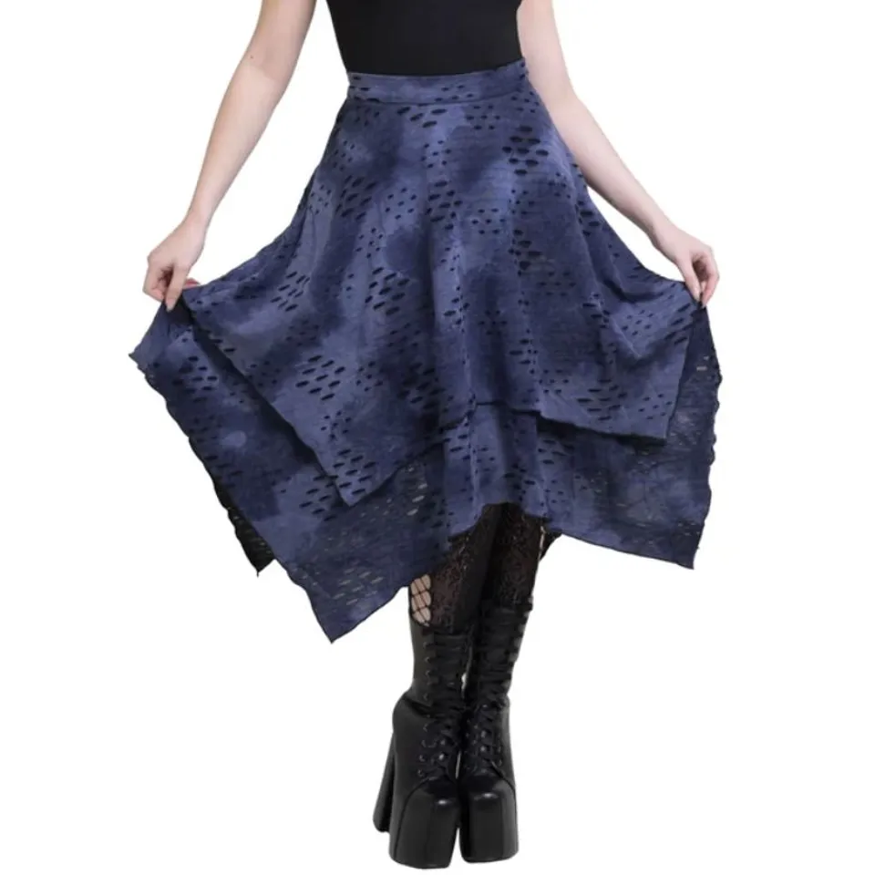 BRAND NEW KILLSTAR X CORPSE BRIDE - HAUNTLY MAIDEN - BLACK/BLUE WOMEN'S SKIRT SIZE XL