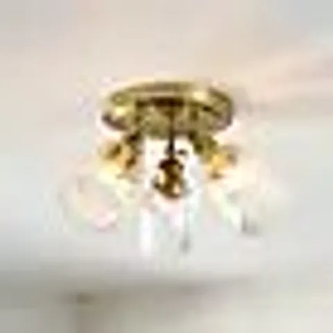 BOXED TOBIAS INDUSTRIAL RIBBED 3 LIGHT ADJUSTABLE SEMI FLUSH SPOTLIGHT