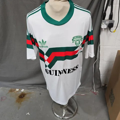 ADIDAS CORK CITY FC JERSEY – WHITE/GREEN, EU 46 