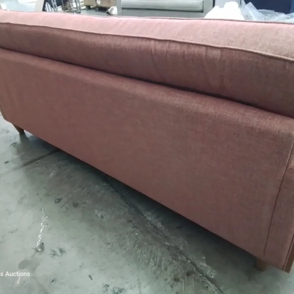 QUALITY BRITISH DESIGNER & MANUFACTURED G PLAN VINTAGE 59 LARGE SOFA FIZZLE RHUBARB FABRIC