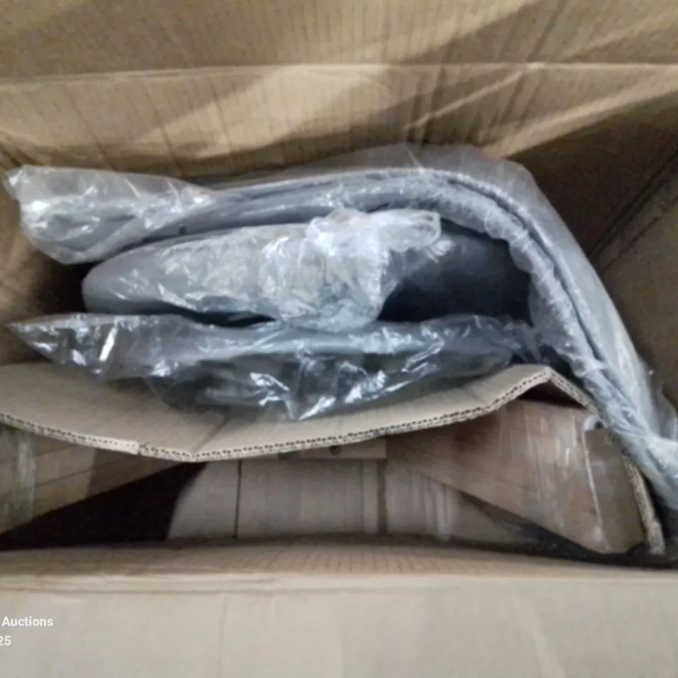 BOXED CLIPOP PAIR OF DARK GREY PLASTIC DINING CHAIRS