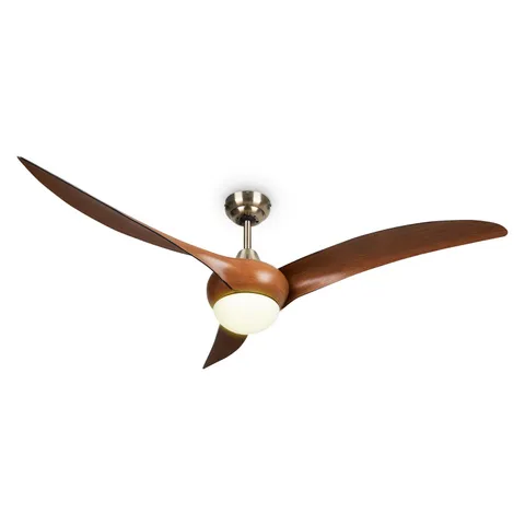BOXED KLARSTEIN MONTEVERDE 132 CM 150W CEILING FAN WITH LIGHT WALNUT