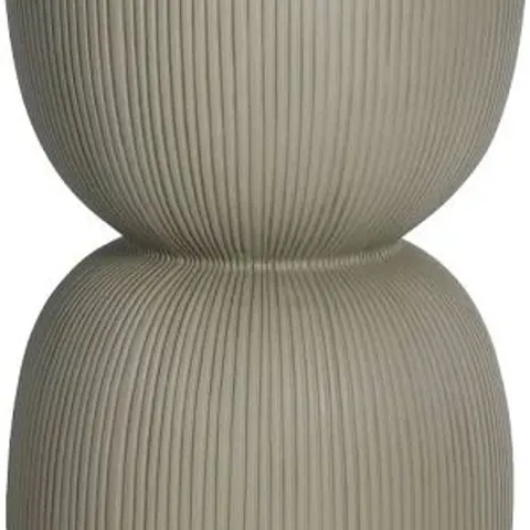 K BY KELLY HOPPEN RIBBED GARDEN CEMENT PEDESTAL TABLE
