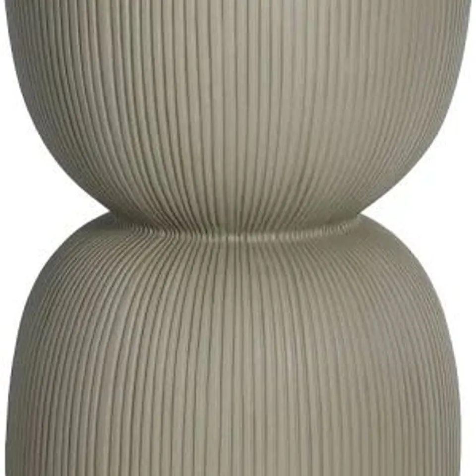 K BY KELLY HOPPEN RIBBED GARDEN CEMENT PEDESTAL TABLE