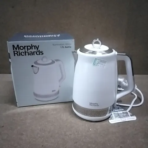 BOXED MORPHY RICHARDS ILLUMINATION WHITE 1.7L KETTLE 