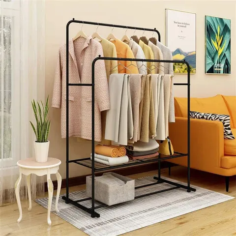 BOXED TROTWOOD 80cm CLOTHING RACK - BLACK (1 BOX)