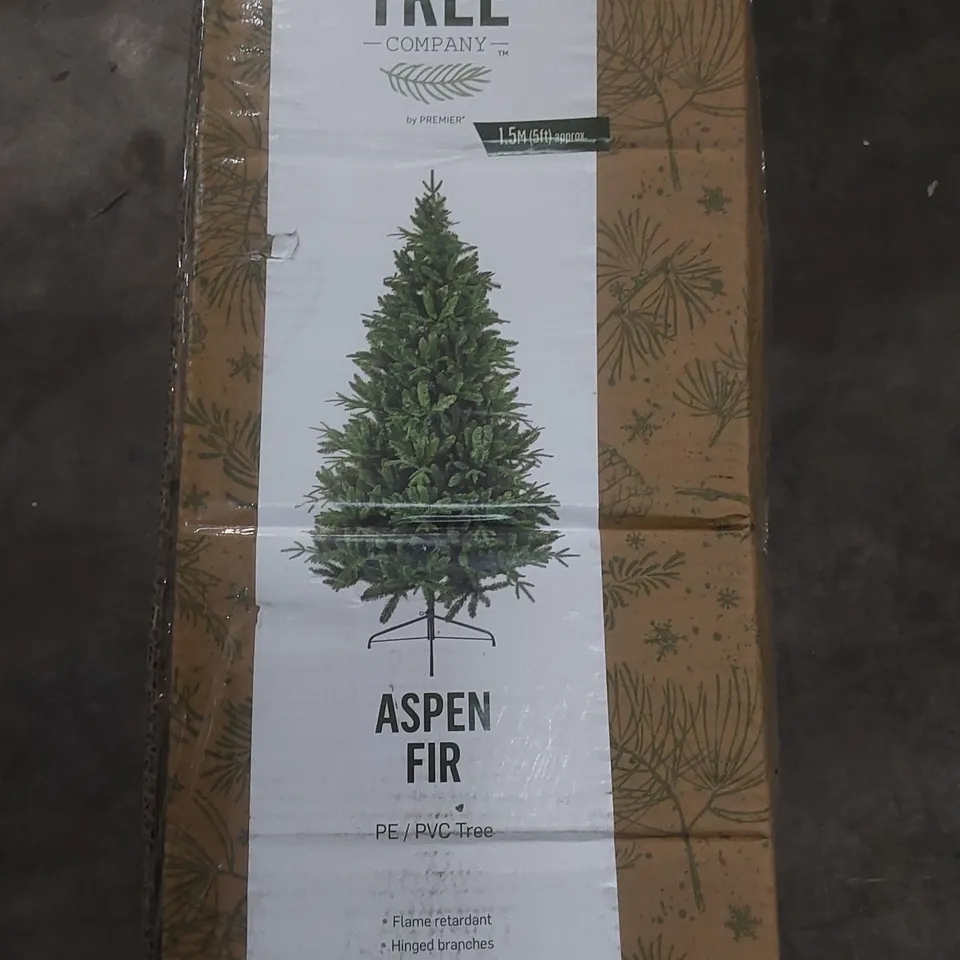 BOXED PVC APSEN FIR CHRISTMAS TREE 5FT