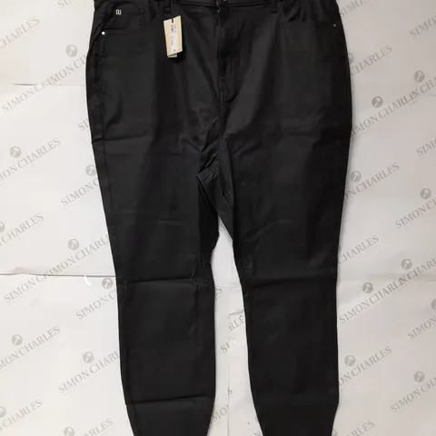 river island plus HIGH RISE SKINNY BLACK DENIM JEANS SIZE 24