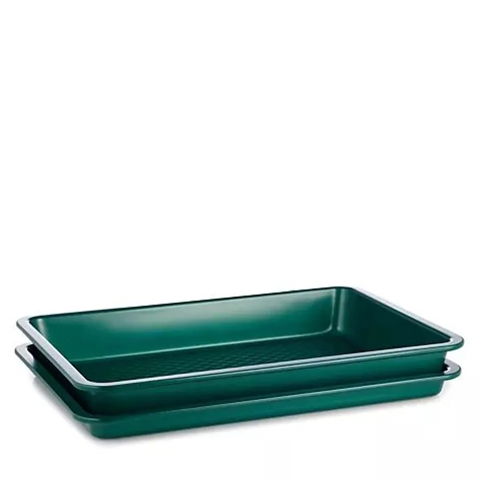 COOK'S ESSENTIALS 2 PIECE ROASTING & BAKING TRAY SET