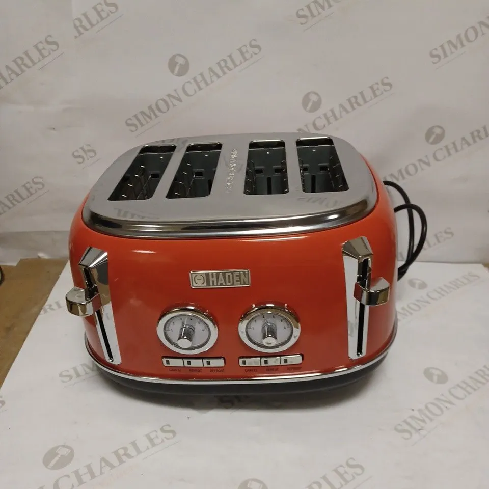 HADEN JERSEY 4 SLICE ORANGE TOASTER 