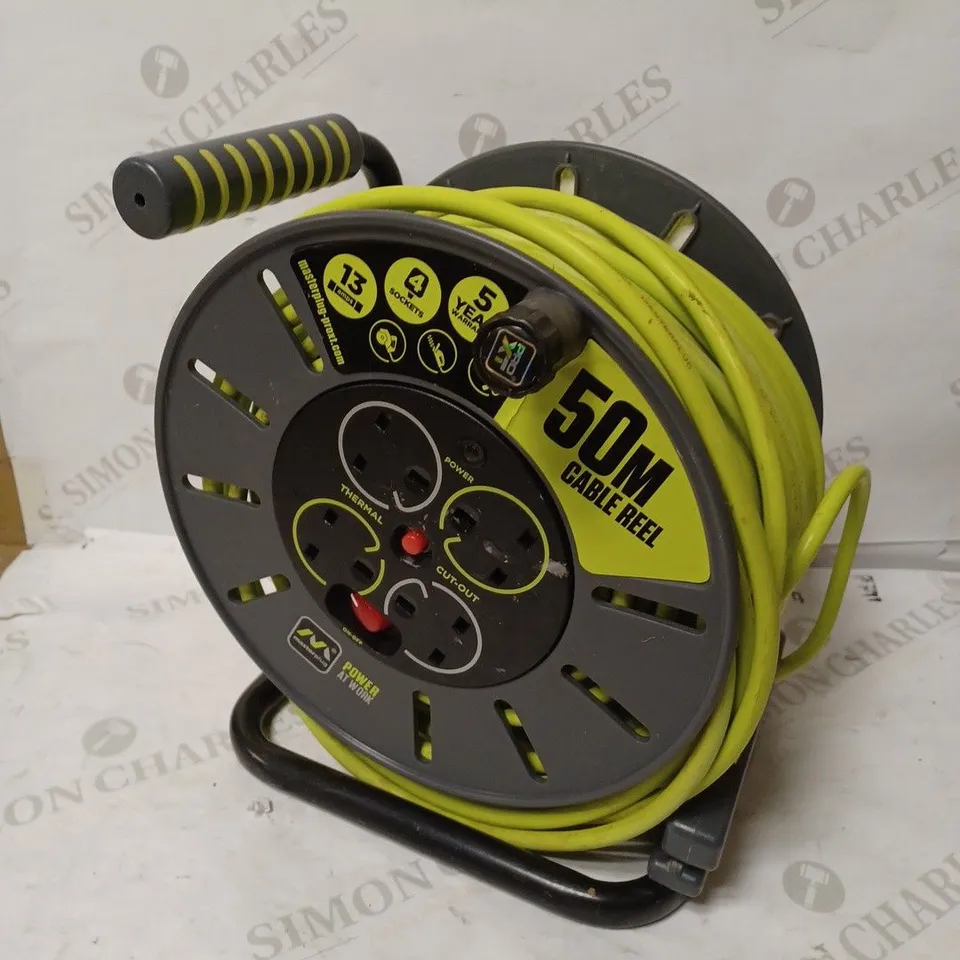 MASTERPLUG PRO-XT FOUR SOCKET MEDIUM CASSETTE CABLE REEL EXTENSION LEAD