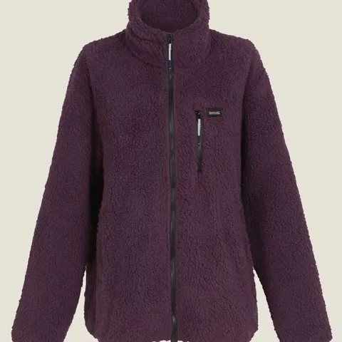 REGATTA RIA ZIP THROUGH FLEECE DEEP PLUM UK SIZE 14