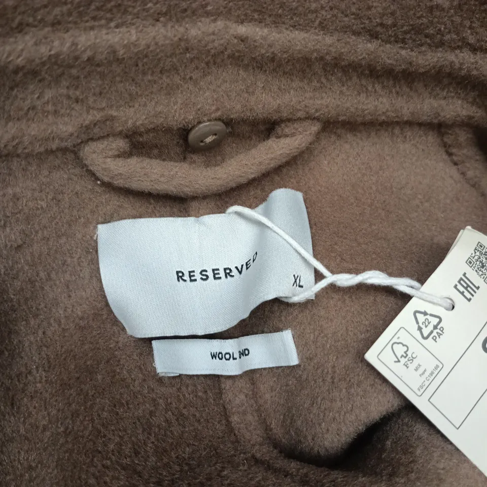 RESERVED WOOL COAT – CAMEL, WOMEN’S XL