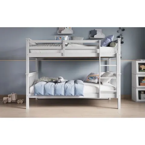 BOXED EZIO SINGLE (3') STANDARD BUNK BED - WHITE (2 BOXES)