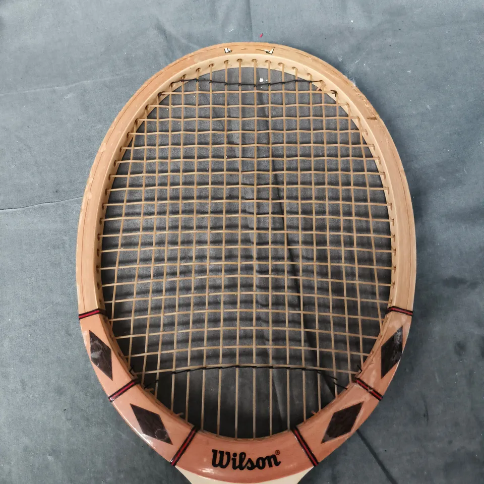 WILSON STAN SMITH AUTOGRAPH TENNIS RACKET – WOODEN HEAD