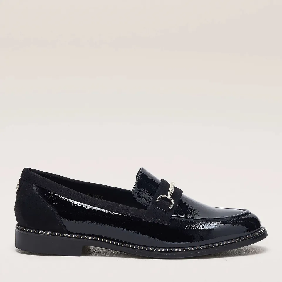 MODA IN PELLE KINZEY LOAFER BLACK PANTENT SIZE 5 