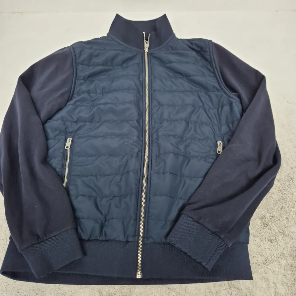 AUTOGRAPH MEN’S NAVY QUILTED BOMBER JACKET – SIZE M (UK)