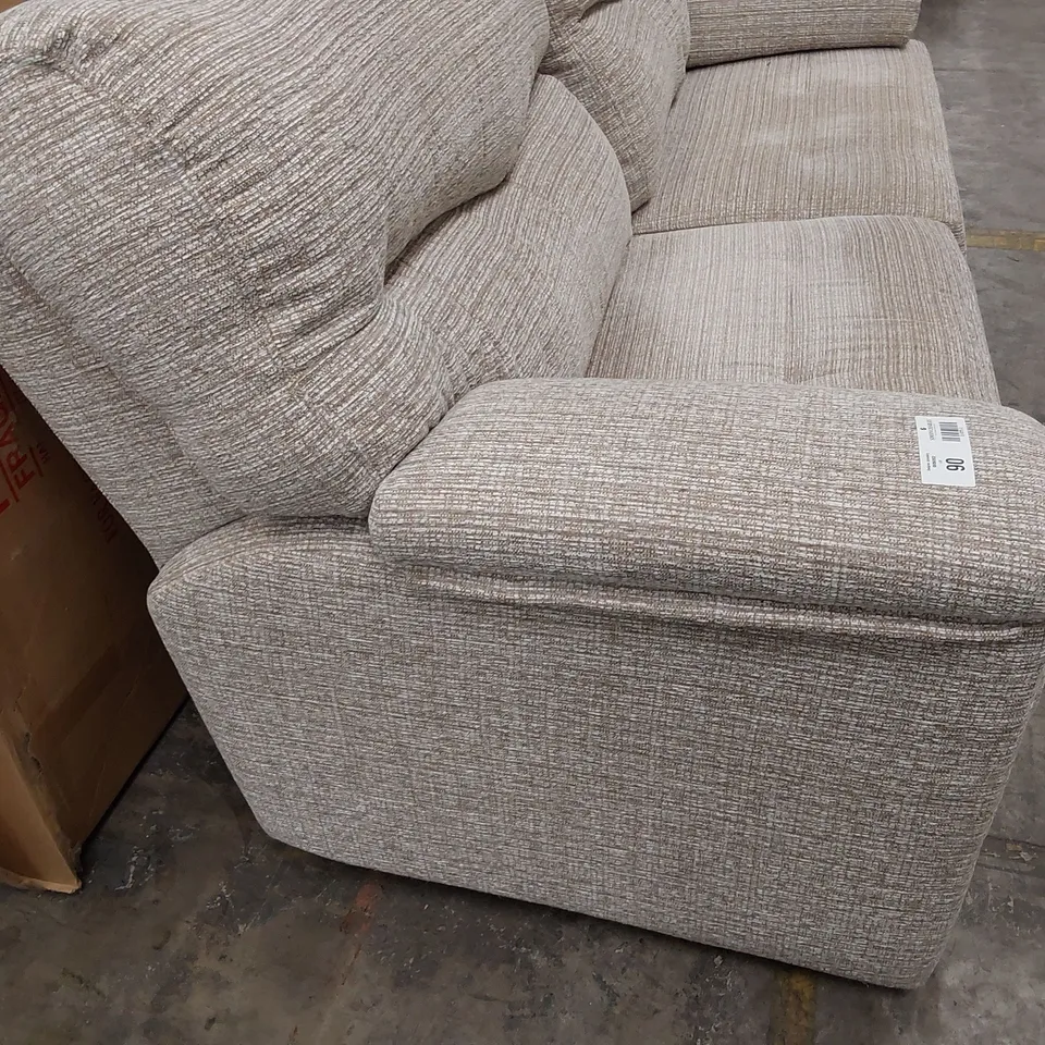 QUALITY BRITISH DESIGNER G PLAN STRATFORD THREE SEATER SOFA LOOM SHALE FABRIC 