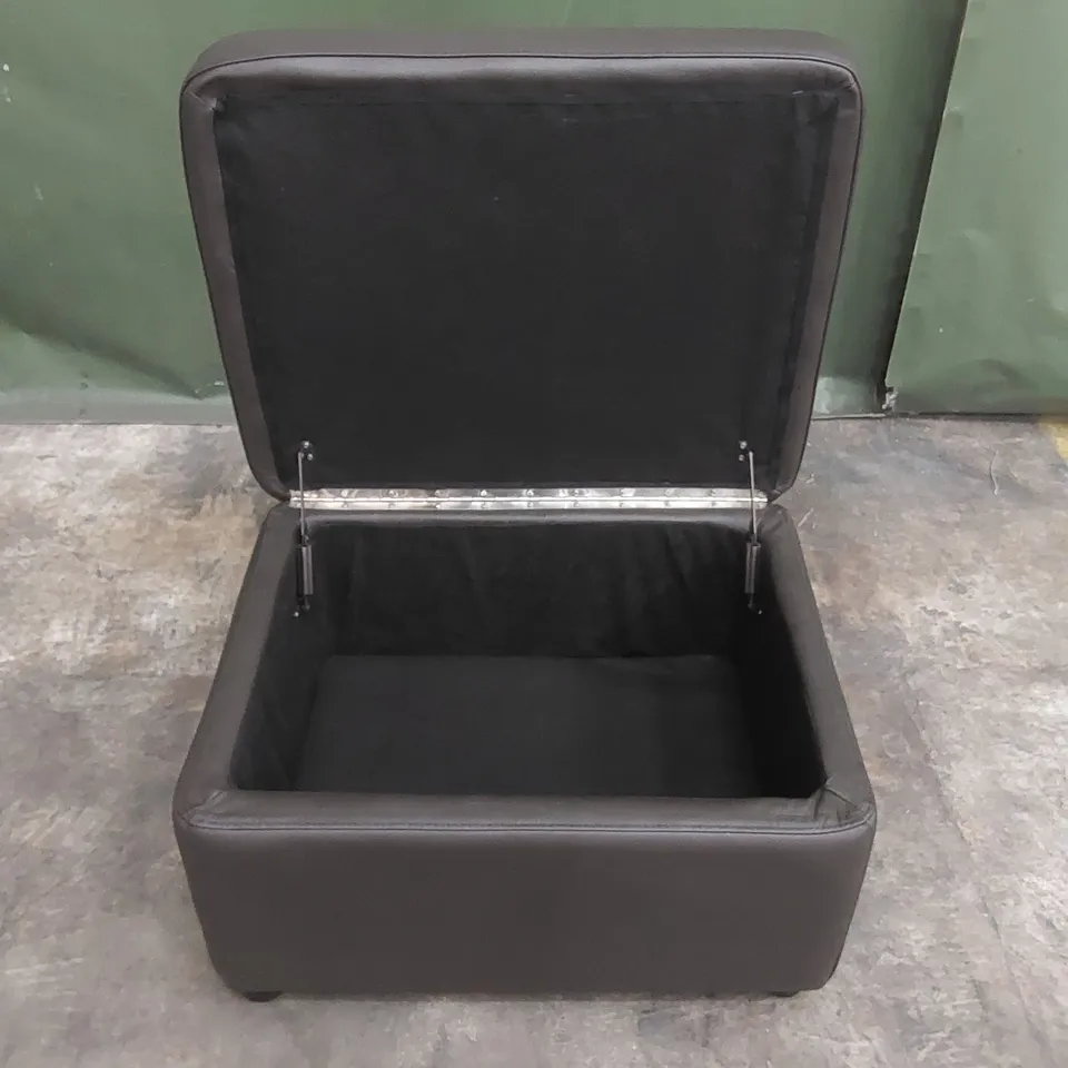 PORTAND LEATHER OTTOMAN FOOTSTOOL 