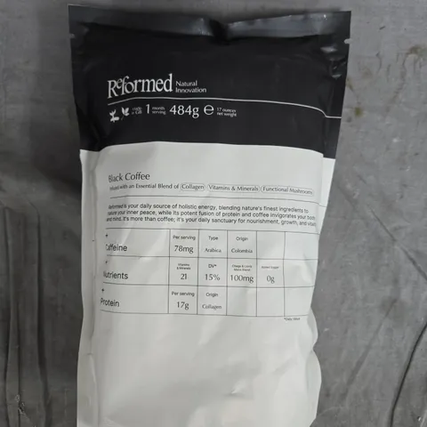 REFORMED BLACK COFFEE – COLLAGEN, VITAMINS & MINERALS WITH FUNCTIONAL MUSHROOMS, 484G
