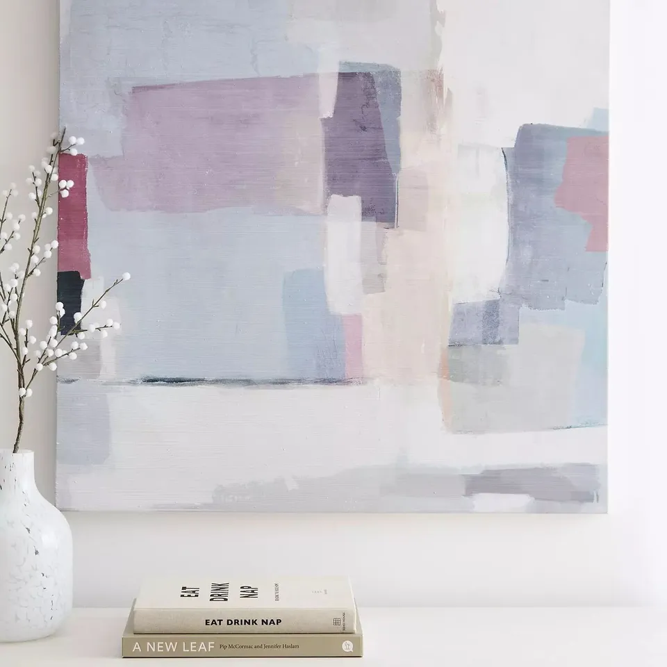 ABSTRACT PURPLE CANVAS WALL ART 