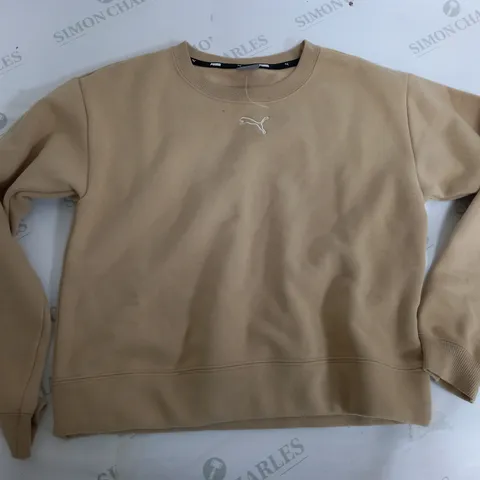 PUMA LONG SLEEVE SWEATER IN DESERT SAND - UK 11-12Y