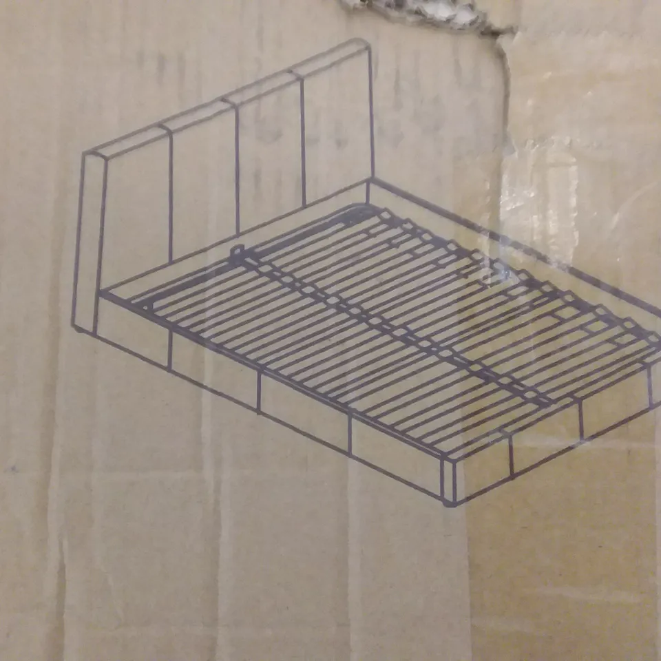 BOXED ALEXIS FABRIC OTTOMAN STORAGE KING BED FOOTBOARD, SIDE RAILS, BEARER AND LEGS (BOX 2 OF 2 ONLY)