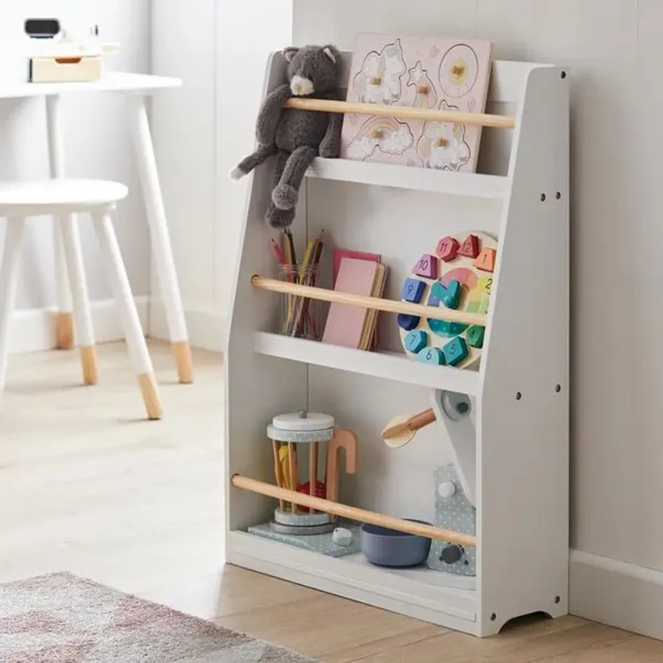 BOXED KIDS HARLEY BOOKCASE IN WHITE