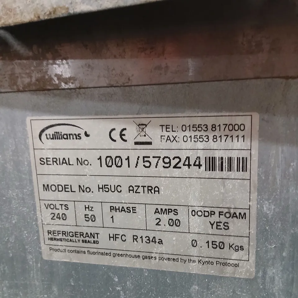 WILLIAMS H5UC AZTRA COMMERCIAL REFRIGERATION UNIT – 240V