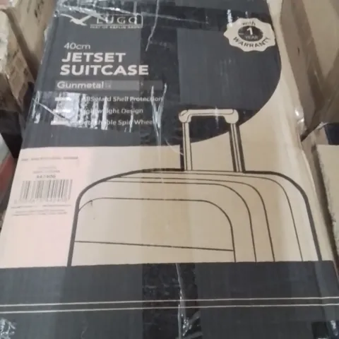 BOXED LUGG 40CM JETSET SUITCASE GUNMETAL 