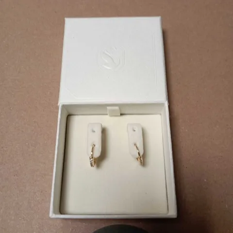 SWAROVSKI GOLD-TONE DROP EARRINGS
