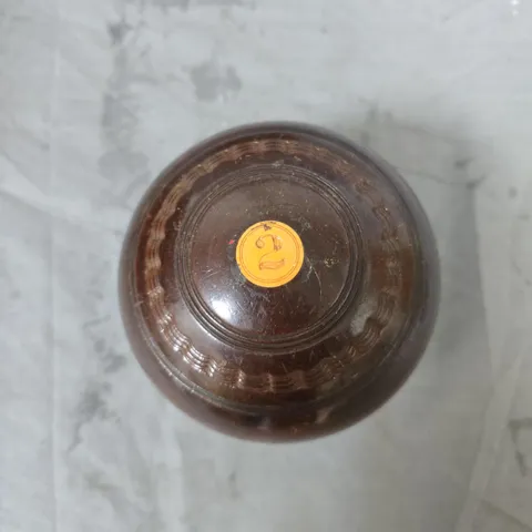 WOODEN DECORATIVE CROWN GREEN BOWL BIAS NO.2