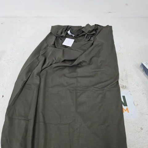 TAMSY WOMEN'S OLIVE GREEN LONGLINE DRESS – UK L