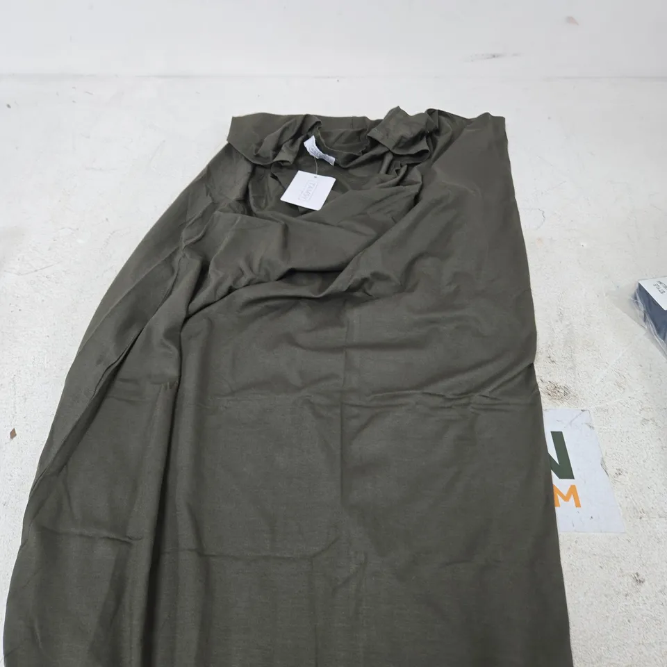 TAMSY WOMEN'S OLIVE GREEN LONGLINE DRESS – UK L