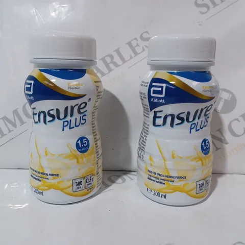 ABBOT ENSURE PLUS PACK OF 24 BANANA FLAVOURED DRINKS (200ML BOTTLES)