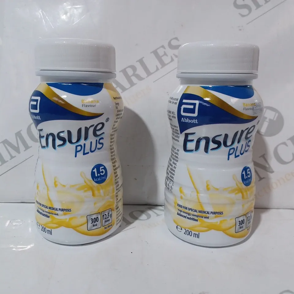 ABBOT ENSURE PLUS PACK OF 24 BANANA FLAVOURED DRINKS (200ML BOTTLES)