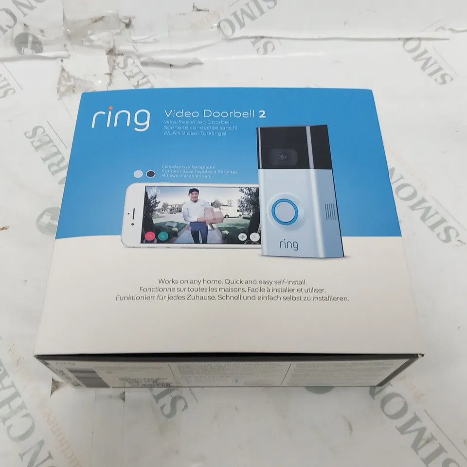 BOXED RING VIDEO DOORBELL 2 WIRE FREE VIDEO DOORBELL