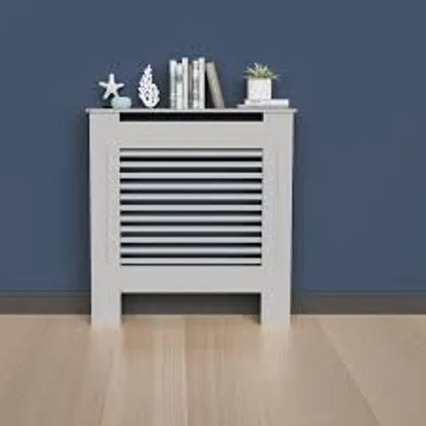 BOXED 92cm HEIGHT HORIZONTAL SLATS RADIATOR COVER - WHITE (1 BOX)