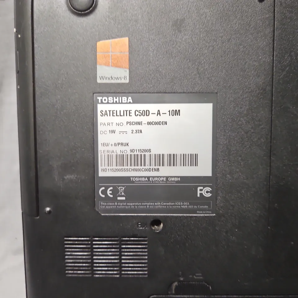TOSHIBA SATELLITE C50D-A-10M LAPTOP