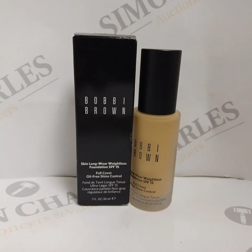 BOXED BOBBI BROWN SKIN LONG WEAR WEIGHTLESS FOUNDATION SPF15 - W-054 NATURAL TAN