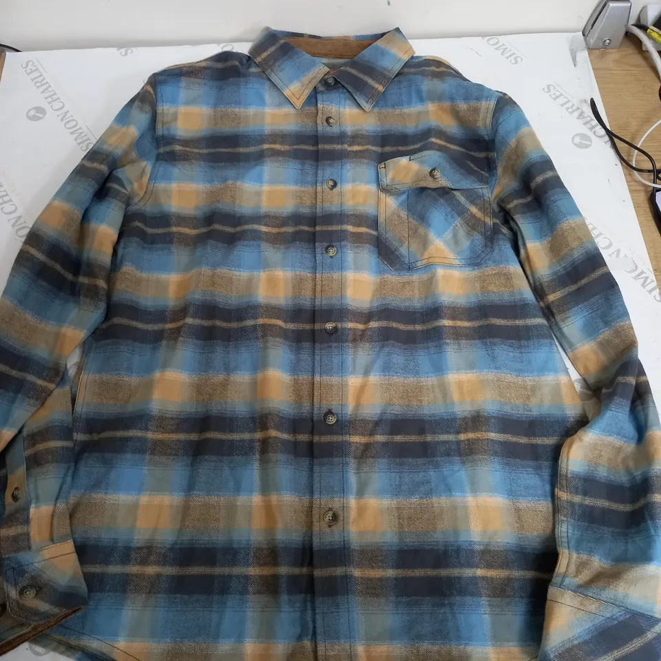 ORIGINAL CQR FLANNEL SHIRT IN BROWN, BLUE AND BLACK - EU MEDIUM