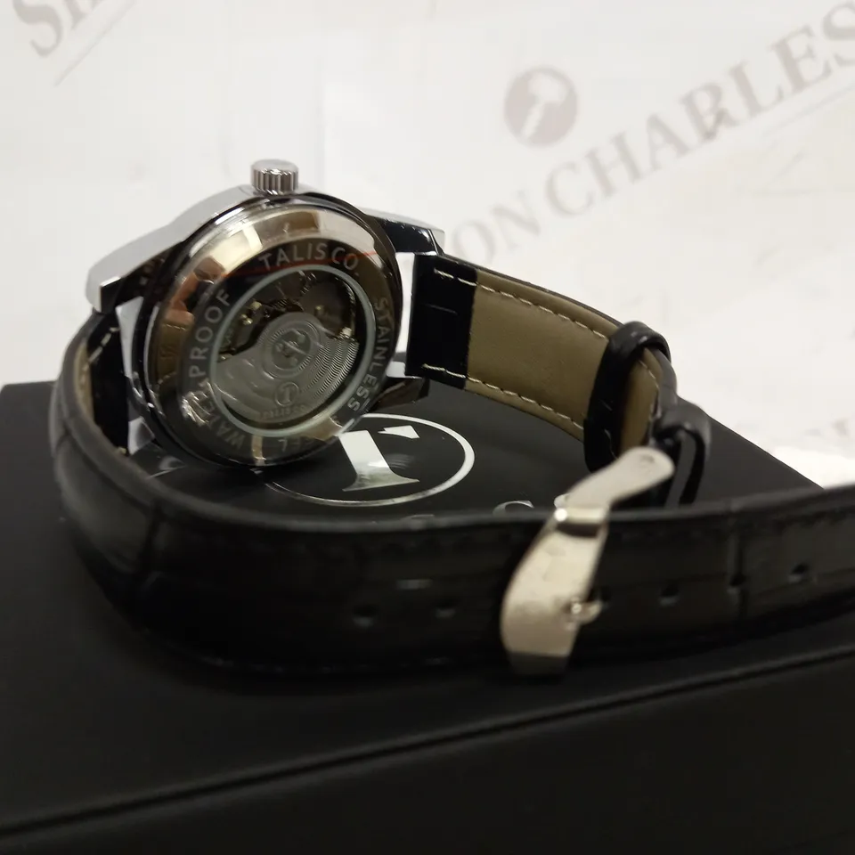 TALIS SKELETON LEATHER STRAP WRISTWATCH RRP £515