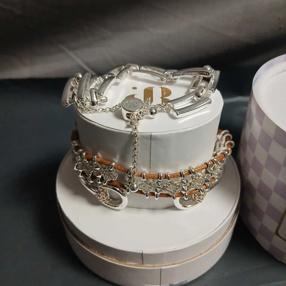 BOMB PARTY SUMMER STACKS SILVER-PLATED BRACELET SET WITH LAB-CREATED STONES – REVERSIBLE (ST89229)