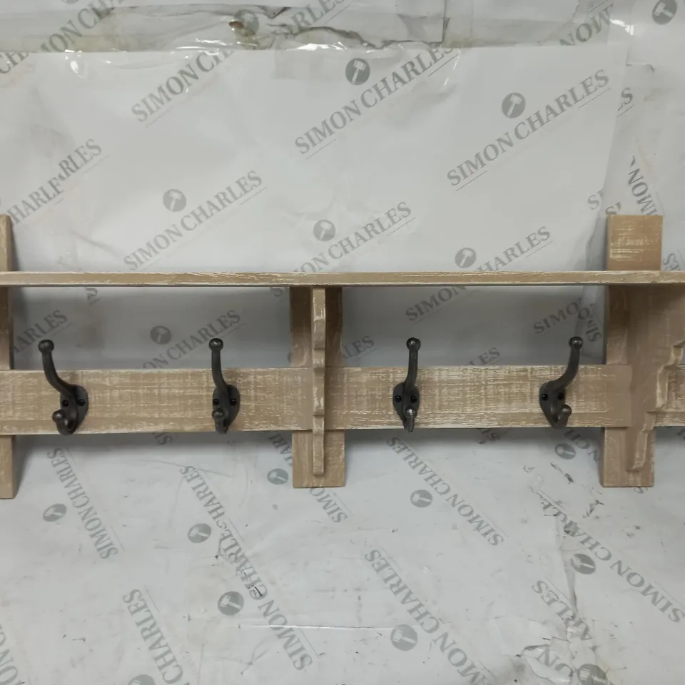 BOXED BRICK AND BARROW RUSTIC KITCHEN STORAGE WALL SHELF 